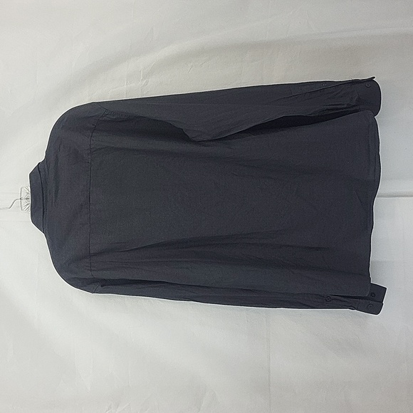 CALVIN KLEIN Body Fit Two Tone Gray Button Down Roll Tab Shirt - Picture 8 of 14